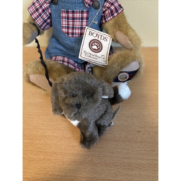 RARE Boyds Bears Chester and Fido 12" Best Dressed Series NWT Farmer Holiday - Picture 4 of 16